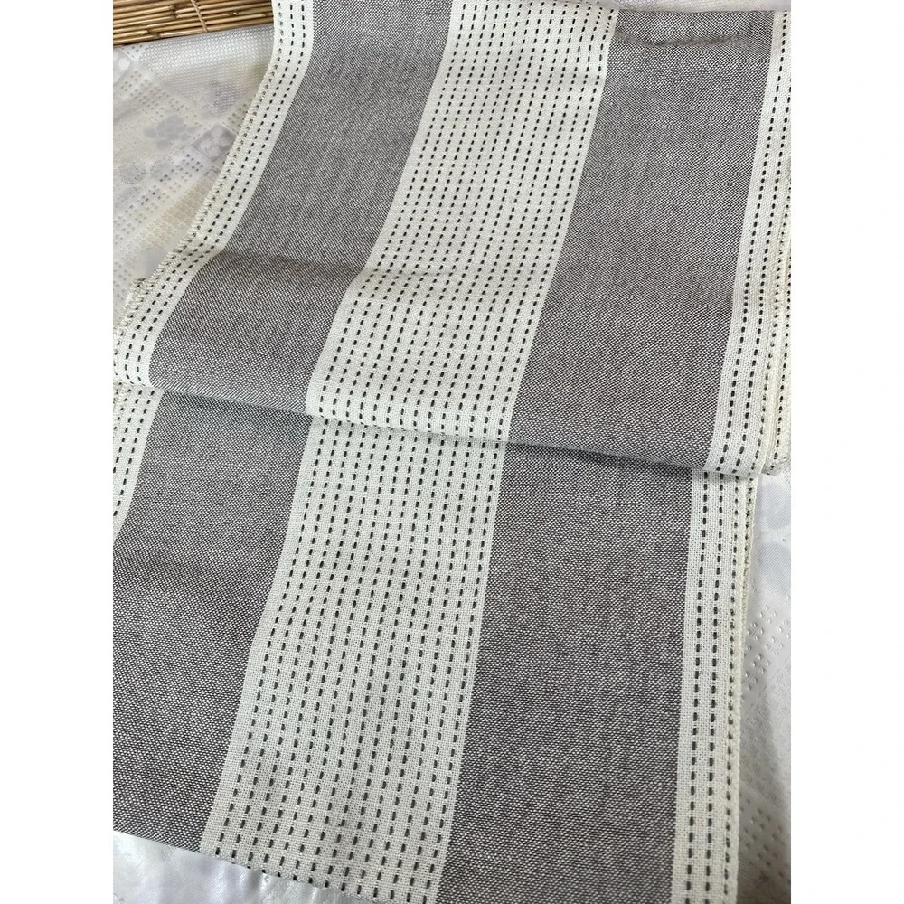 Farmhouse Rustic Macrame Tablerunner  13x108 Inch Light Brown - Picture 5 of 7